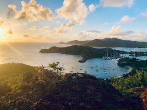 caribbean island from the high